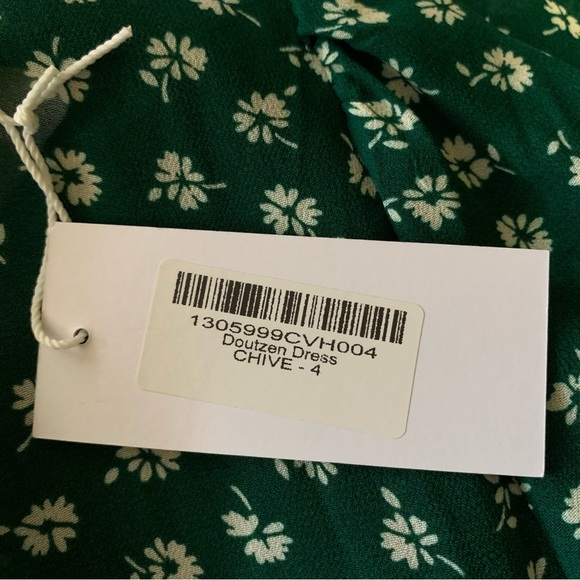 Reformation Doutzen Mini Dress Chive Floral NWT 4 - Picture 11 of 12